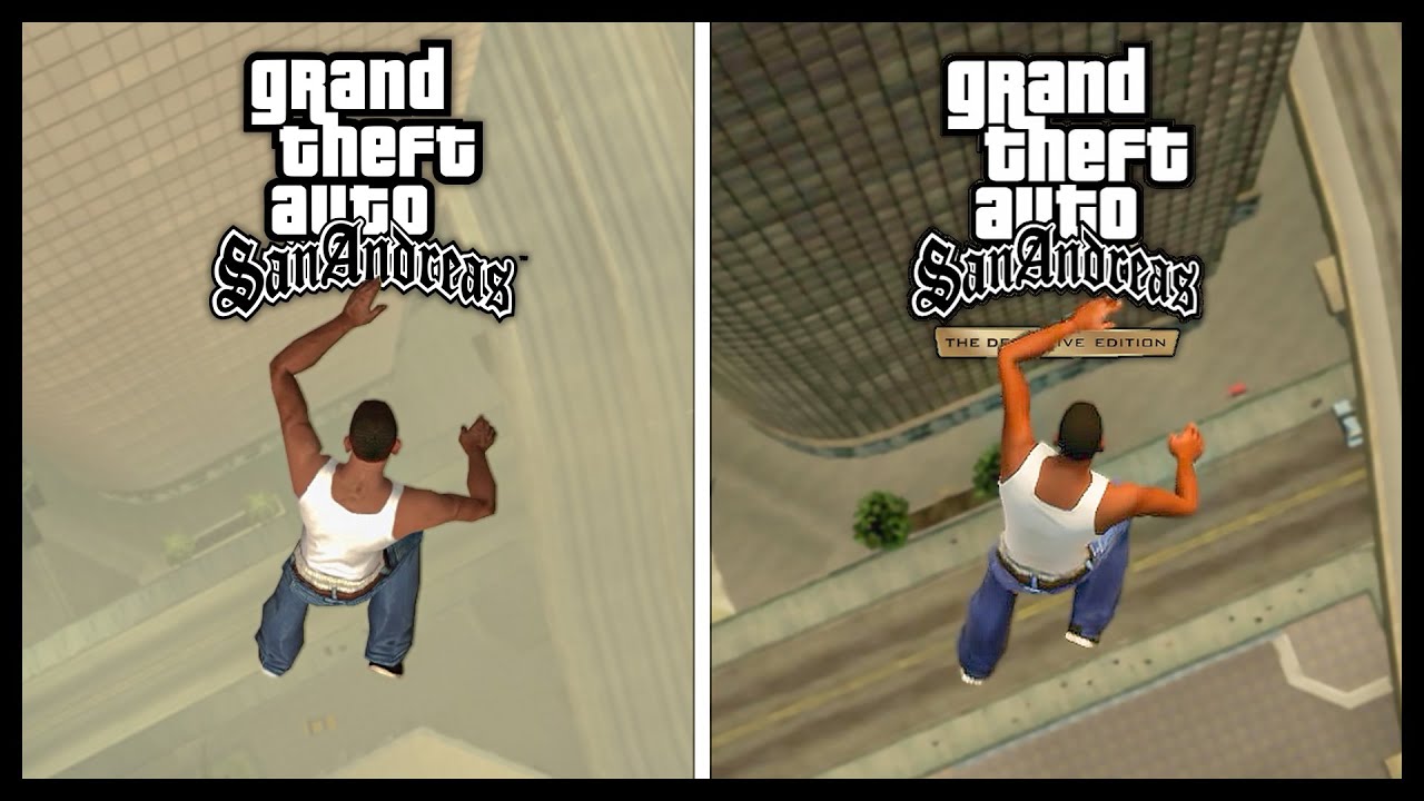 GTA San Andreas: The Definitive Edition vs Original - Physics and Details Comparison
