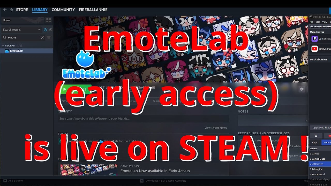 Emotelab Early Access emote software first look with link