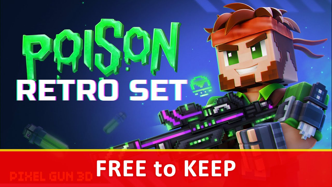 Poison Retro Set Add-on for Pixel Gun 3D | Gameplay Showcase