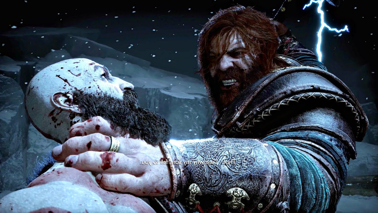 God of War 5 Ragnarok - THOR Vs Kratos Boss Fight PS5 (4K 60FPS) Full Fight Gameplay