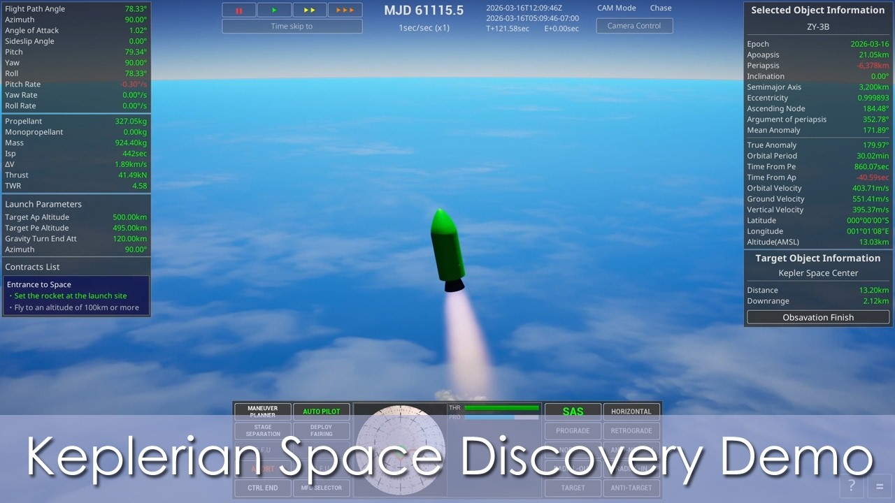 Keplerian Space Discovery Demo