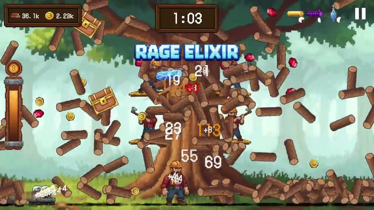 Timber Rush Trailer - Incremental Roguelite