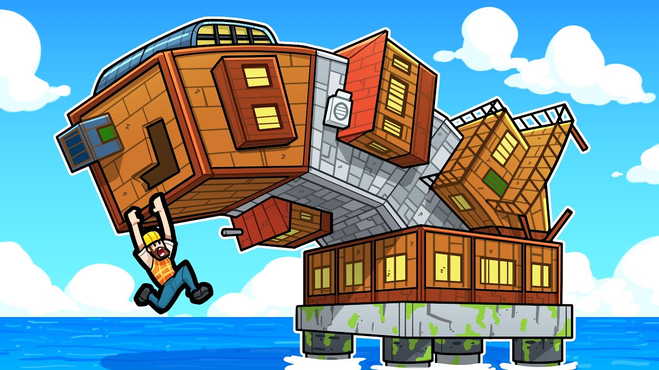 Building a vertical city in a flooded world, but PHYSICS are on!