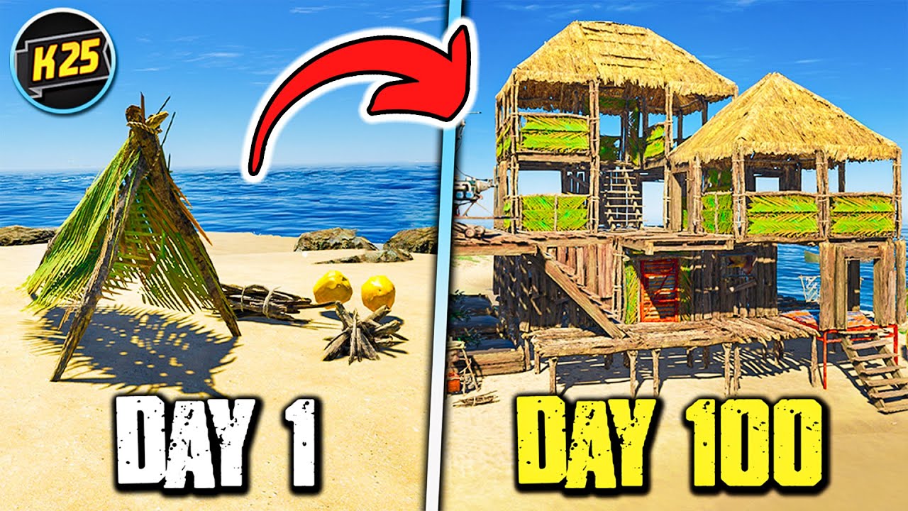 I Survived 100 Days Stranded Deep on an Island, Here's What Happened!