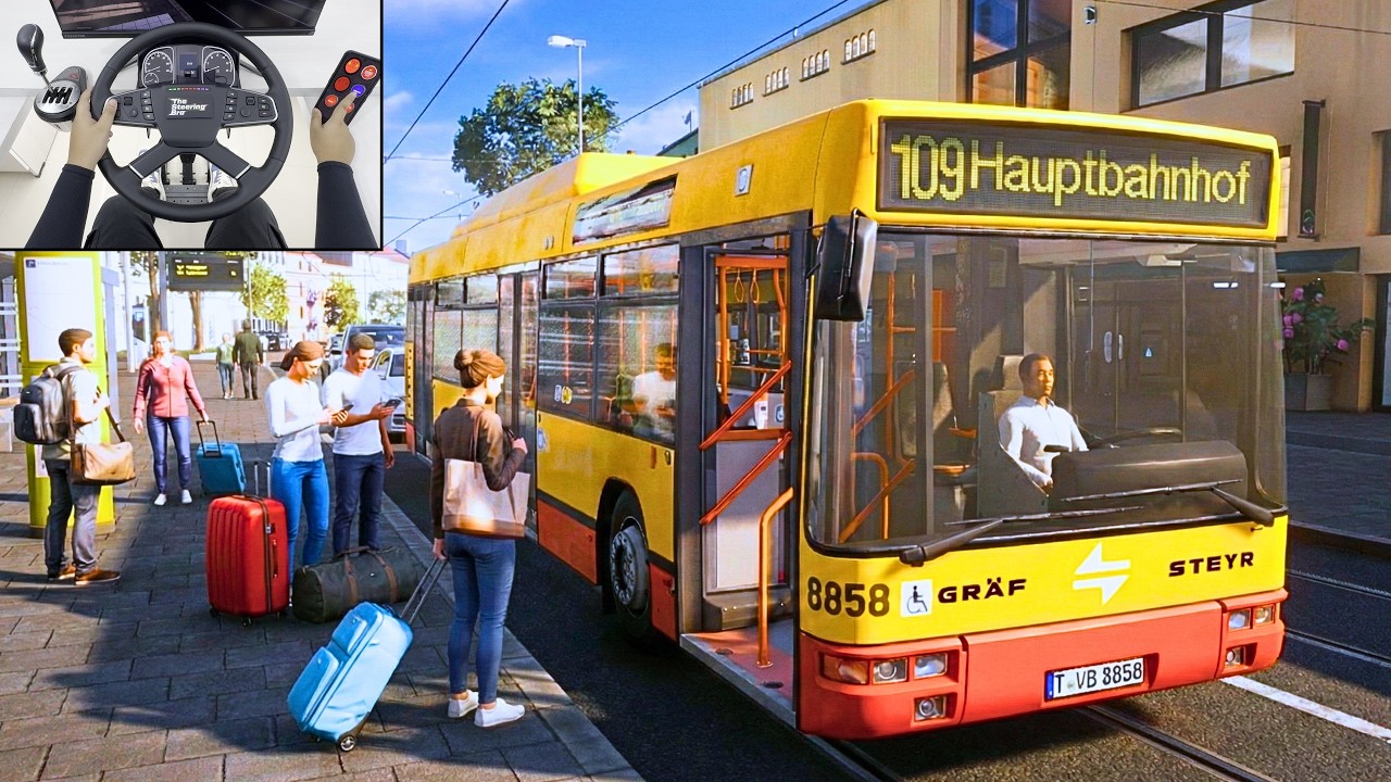 Realistic Bus Simulator 2026 - New City Transport Simulator: Bus | Steering Wheel Gameplay