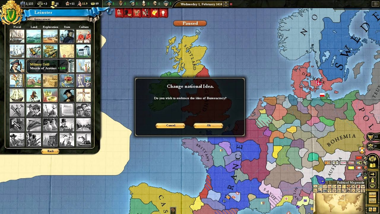Let's Play Europa Universalis III 3 Divine Wind Ireland 01 HD